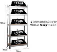 Steel 5 Tier Storage Shelving