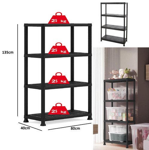 Plastic tier shelf - 4, unit