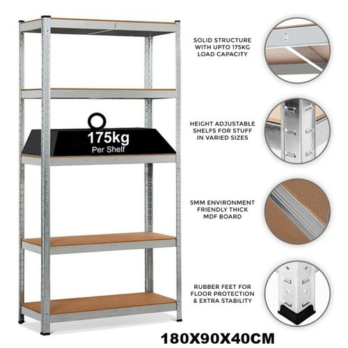Tier garage shelving - 5-tier, units-